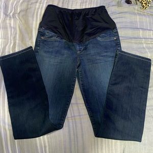 NWOT CITIZENS OF HUMANITY DARK WASH DENIM MATERNITY SKINNY SLIM STRAIGHT JEANS